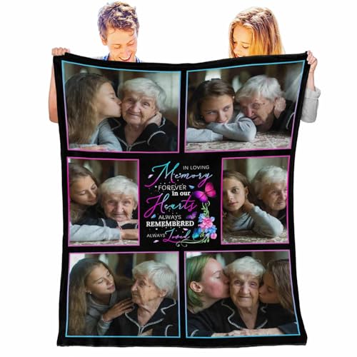 Custom Memorial Blanket with Picture, I Love You Personalized Blanket Gifts for Boyfriend Girlfriend, Super Soft Flannel Throw Blanket, Customized Photos Blanket for Him Her Couples - color: Color 15