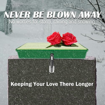 Cemetery Saddles,Grave Headstones Saddle - 6-12",2 Pack,Never Blown Away - color: Green, size: 3 to 12 inches