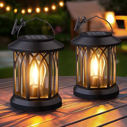 6-Pack Solar Lanterns Outdoor Waterproof: Hanging Lantern Decorative Accent - size: 6 Pack