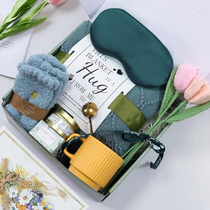 Gifts for Women Get Well Soon Gifts Self Care Package Feel Better After Surgery Sympathy Gift Baskets Thinking of You Gifts Healing Blanket Birthday Gifts for Women Mom Sister Daughter Best Friend