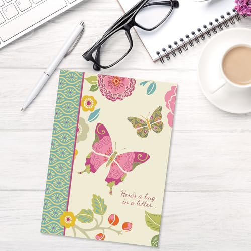 Current Butterfly Cheer Thinking of You Cards with Envelopes - Assortment of 8 Greeting Cards, 4 Designs, Large 5" x 7" Thinking of You Cards for Women - style: Butterfly