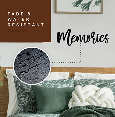Vivegate Memories Wall Decor - 17"x5" Metal Art Piece, Family Wall Sign, Perfect For Travel & Home Decor