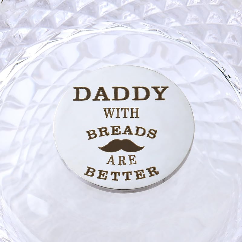 YALLNASL Grandma Aunt Mom Mothers Day Gift for Women Wife Grandpa Uncle Dad Fathers Day Presents for Men Husband Pocket Token - color: Daddy Beards