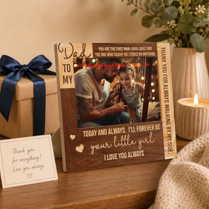 Father of The Bride Gifts from Daughter, Dad & Daughter Picture Frame 6.9 x 7.3 in, Thank You Gift for Dad on My Wedding Day, Wedding Gift for Father of the Bride, to 4x6 in Photo - color: Father 01