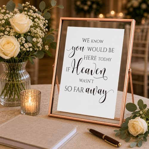 Calculs Wedding Memorial Sign, Copper 8x10 Floating Picture Frame - color: Copper-10x8in