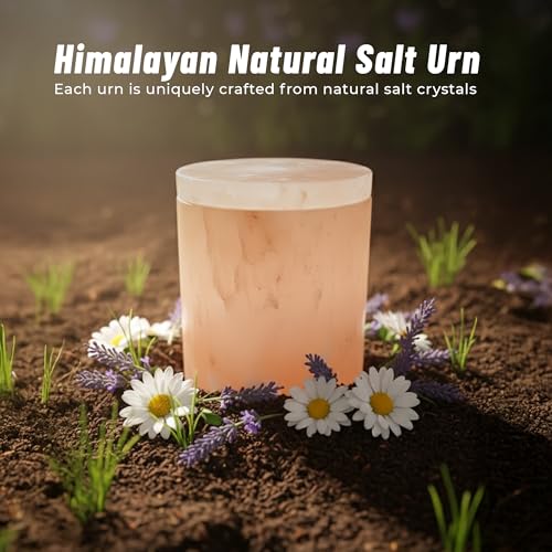 Himalayan Natural Salt Urn, Extra Small, Biodegradable, 15 Cubic Inch. | Small & Meaningful Farewell