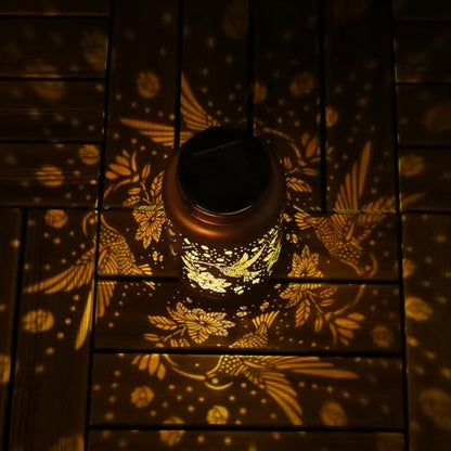 Cawalap Birthday Day Gifts for Women, Solar Lanterns Outdoor Waterproof | Hummingbird Hanging Solar Lights Outside Gardening Gifts, Garden Decor, Mothers Day Gifts for Mom Grandma,