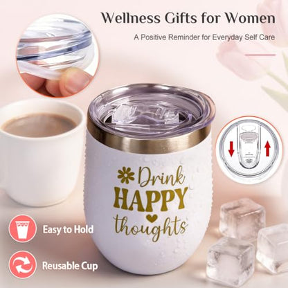 Hug in a Box Gifts for Women, 12-Piece Self Care Gift Package Spa Set | 12-piece birthday, get well soon, thinking of you, sympathy, relaxation spa gift basket for mom, friend, sister