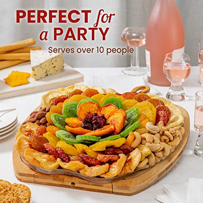 Dried Fruit and Nut Gift Basket, Healthy Assorted Natural Snack Gift Tray, Extra Large Variety Food Tray Party Platter- Mothers Day, Holiday, Birthday, Sympathy, Office, Men, Woman, Him, Her Husband, Wife, Families, Bonnie and Pop - color: Cream Box