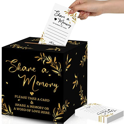 Pajean 50 Share a Memory Cards and Box, Black Gold, Classic - color: Black Gold, style: Classic