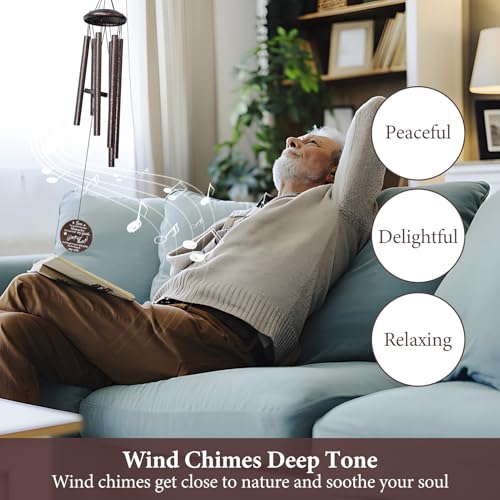 Memorial Gifts for Loss of Son, 25'' Memorial Wind Chimes for Loss of Son, Sympathy Gifts Bereavement/Condolence/Remembrance Gifts - size: Son