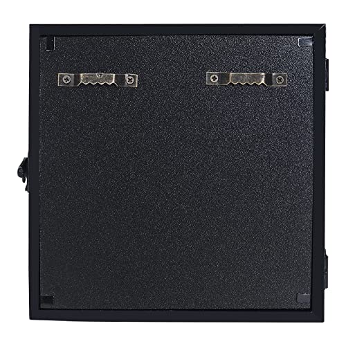 6x6 Small Shadow Box Frame with Glass, Hinged Door, Solid Wood, Black