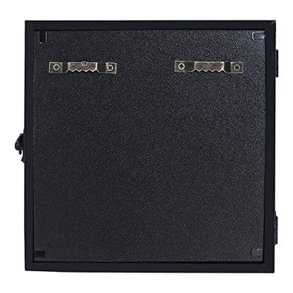6x6 Small Shadow Box Frame with Glass, Hinged Door, Solid Wood, Black