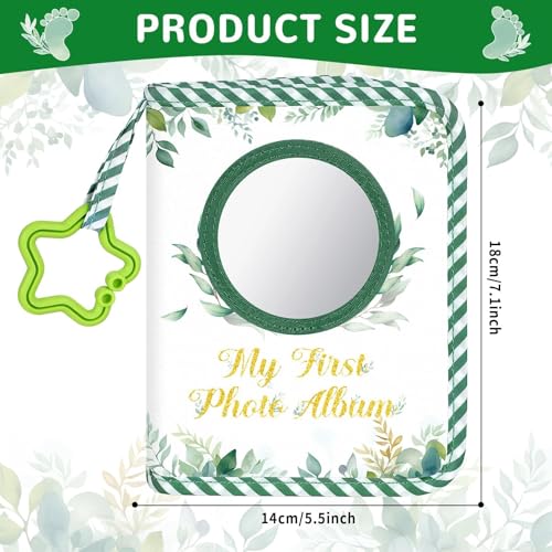 Baby's My First Family Album Soft Photo Cloth Book Eucalyptus My First Book of Photos Baby Memory Album Gift Holds 4x6 Pictures for Babies Newborn Toddler & Kids Baby Shower - style: Eucalyptus