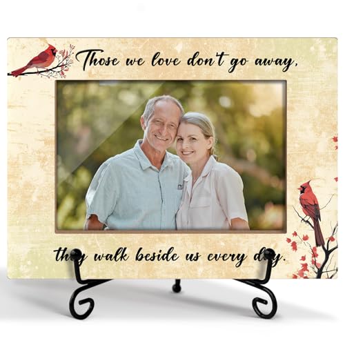 Cardinal Memorial Picture Frame, Sympathy Frames for Loss of Loved One, Bereavement Gifts Cardinal Memorial Gifts Table Decor Wooden Cardinal Photo Frame 4x6 Photo /06 - style: 02