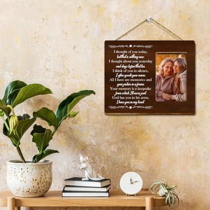 I Have You in My Heart Wood Picture Frame,Memorial Gifts for Loss of Loved One,Memory Gift for Loss of Mother Father Son,Sympathy Gifts Photo Frame - style: Mom-5