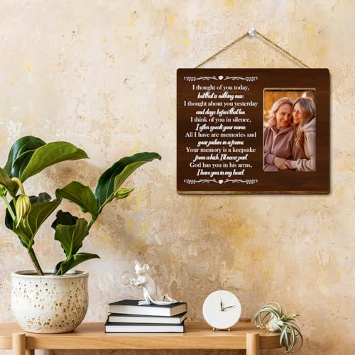 I Have You in My Heart Wood Picture Frame,Memorial Gifts for Loss of Loved One,Memory Gift for Loss of Mother Father Son,Sympathy Gifts Photo Frame - style: Mom-5