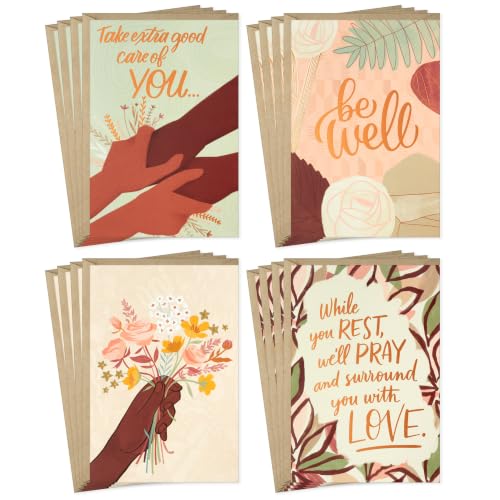 Hallmark Mahogany Thinking of You Cards, Assorted 16-Pack (Be Well)