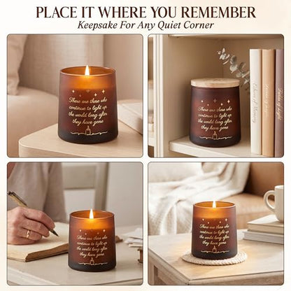 Sympathy Gifts for Loss of Loved One - Scented Candle 10 oz | Memorial Gifts for Loss of Mother Dad, Breavement Grief Gifts, Vanilla Lavender Long Lasting Burn Candle, Ready To Gift
