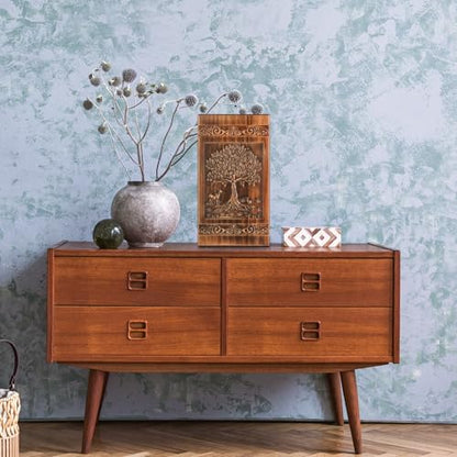 Wooden Urn for Ashes Adult Male Female, Cremation Urns for Human Ashes Adult Men Women, Decorative Burial Funeral Memorial Tree of Life Urns for Ashes, Urn Box Holds 250 Cubic Inches(Tree of Life)