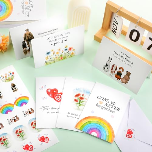 Geyoga 36 Set Pet Sympathy Card with Envelope Bulk, Classic - color: Classic