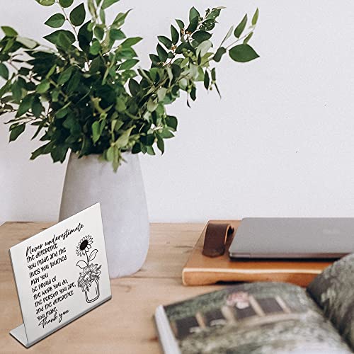 Thank You Gift for Women, Coworker, Friends, Teacher, Retirement Gifts for Coworker, Women, Desk Table Shelf Sign Decor, Inspirational Office Gift for Colleague Leaving Job - style: d-2