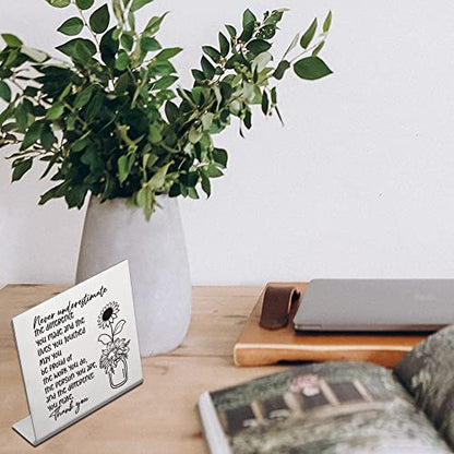 Thank You Gift for Women, Coworker, Friends, Teacher, Retirement Gifts for Coworker, Women, Desk Table Shelf Sign Decor, Inspirational Office Gift for Colleague Leaving Job - style: d-2