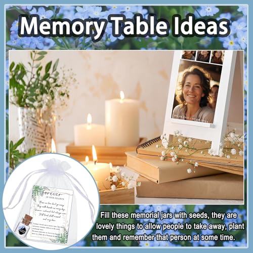 Bulk 50 Memorial Cards Funeral Favors for Guest, Funeral Wake Celebration of Life Decorations, In Loving Memory of Loved One Memorial Gifts, No Seed (Leaf Cards)