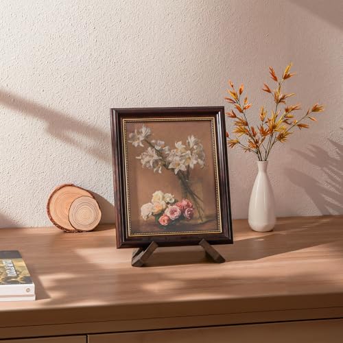 ANBOXIT Plate Stand for Display - 6.5 Inch Plate Holder Easel | Wooden Decorative Table Top Plate Stand, Picture Frame Holder for Photo