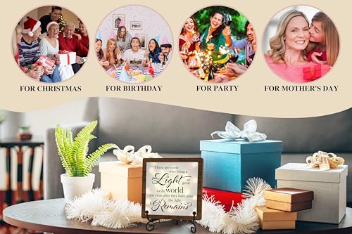 Bereavement Sympathy Gifts For Loss Of Loved One, Celebration Of Life Decorations, Desk Decor Signs For Home Bedroom, There Are Some Who Bring A Light Sign, Memorial Wooden Sign With Stand, A20 - style: Brown WoodSign1