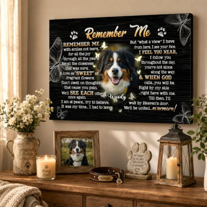 KiKiLuna Personalized Dog Memorial Canvas Wall Art - color: Design 8