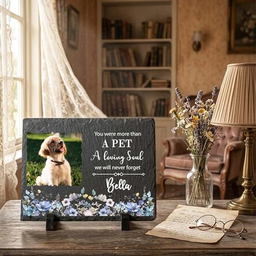 Custom Dog Memorial Stone for Loss Pet, Garden Rocks - color: Memorial 1