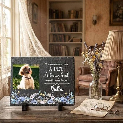 Custom Dog Memorial Stone for Loss Pet, Garden Rocks - color: Memorial 1