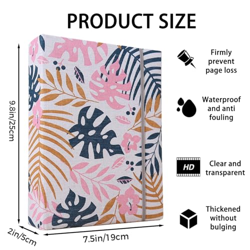 Photo Album 4x6 200 Photos Linen Cover Picture Photo Book for Family Wedding Anniversary Baby Vacation (200 Photos (4x6), Plantain Leaves) - color: Plantain Leaves, size: 200 Photos (4x6)