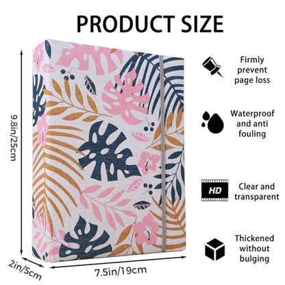 Photo Album 4x6 200 Photos Linen Cover Picture Photo Book for Family Wedding Anniversary Baby Vacation (200 Photos (4x6), Plantain Leaves) - color: Plantain Leaves, size: 200 Photos (4x6)