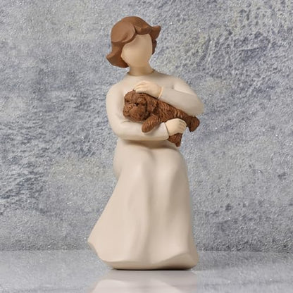 Dog Memorial Gifts for Loss of Dog Mom Gifts for Women Dog Sympathy Gifts Christmas for Mom Dog Statue Passing Away Gifts for Grandma Birthday Gifts Mom Figurines Dog Bereavement Gifts for Dog Lovers