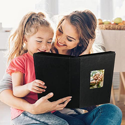 Ywlake Photo Album 4x6 300 Pockets, Leather Photo Albums Holds 300 Horizontal Only Pictures Black - color: Black, size: 300 Pockets