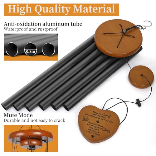 Wind Chimes Outdoor Outside,35" Memorial Wind Chimes,Bereavement Funeral Sympathy Gifts for Loss of Loved One, Mother,Father - size: 35"