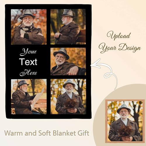 Personalized Blanket for Father's Day | Custom Photo Gift for Dad, Husband, Grandpa - Customized Style 11 - color: Style 11