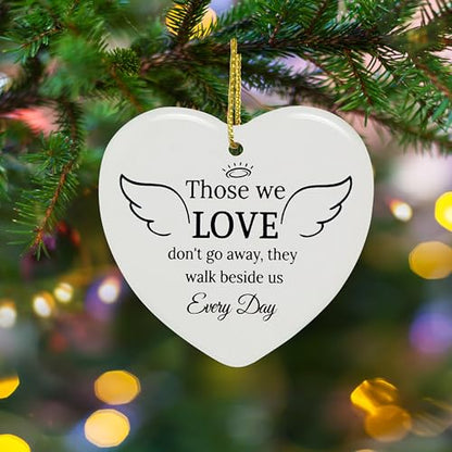Sympathy Gifts for Loss of Loved One, Memorial Gift, Grief Ceramic Christmas Ornament Bereavement Gifts Idea Condolence Remembrance Gift for Loss of Mom Dad Friend Son Daughter Dog
