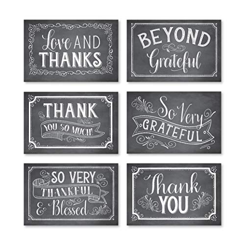 24 Bulk Thank You Cards with Envelopes Blank Cute Thank You Cards | Chalk White 6 x 4 Appreciation Card for Weddings, Valentines, Anniversary, Small Business, Party Guests, Engagement & Funeral - color: Chalk White 24 pcs