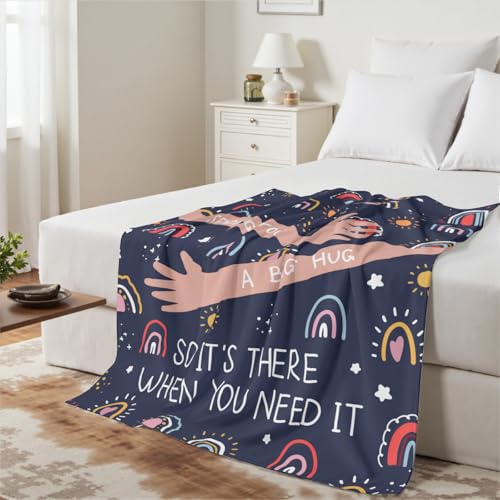 Giwawa Sending You a Big Hug Blanket Get Well Gifts for Women Men After Surgery/Cheer Up/Healing/Cancer Care/Comfort/Feel Better/Thinking of You/Inspirational/Sympathy Throw Blankets 50x60 - color: Hug