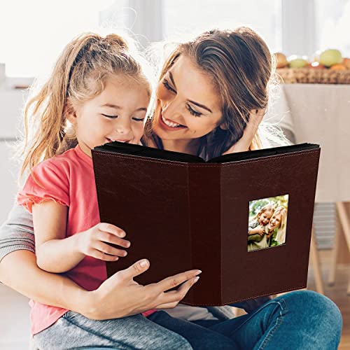 Ywlake Photo Album 4x6 300 Pockets, Leather Photo Albums Holds 300 Horizontal Only Pictures Brown - color: Brown, size: 300 Pockets