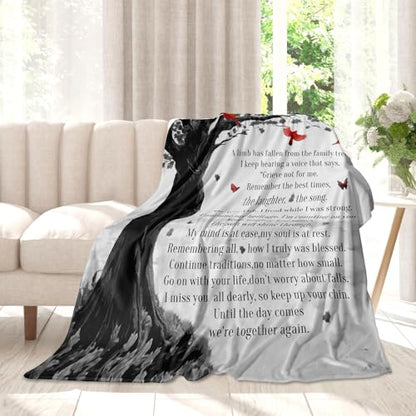 Bereavement Gifts Sympathy Memorial Giifts, in Memory of Loved One Gift, Condolences in Loving Memory Blankets, Memorial Presents for Loss of Mother Father Pet Throw Blanket,60 * 80