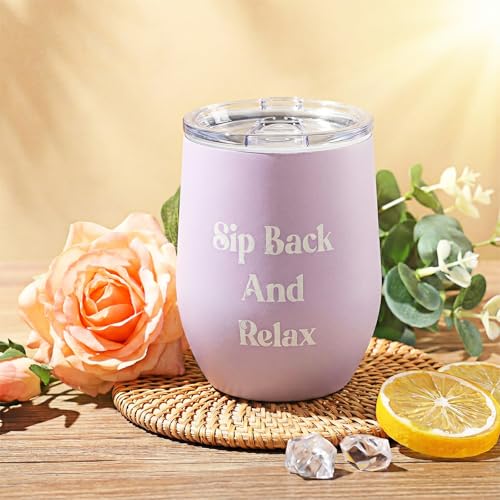Self Care Gift Basket for Mom with Flannel Blanket, Cup, Socks, Eye Mask, Shower Cap, Get Well Soon Care Package for Women Mom Wife Girlfriend Sister (Purple) - color: Purple