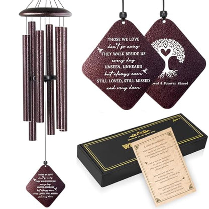Sympathy Gifts for Loss of Loved One, 32" Memorial Wind Chimes, Thoughtful Bereavement Gifts/Sympathy Gift/Condolences Gift Basket for Loss of Dad Mom Miscarriage (Bronze) - size: Loved One