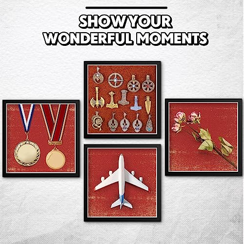 Geetery 10 Pack Shadow Box Frame 10 x 10 Inch Wood Frame Memory Display Case Bulk Shadow Boxes for Photo Flowers Memorabilia Wedding Bouquets Graduation Gift Pins Tickets Wall Awards Shell Decor