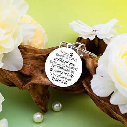 Pet Memorial Gifts for Dog Memorial Gifts for Loss of Dog Sympathy Gift | In Memory of Dog Remembrance Gift Paw Print Keychain Dog Loss Keychain Pet Loss Gifts with Pet Memorial