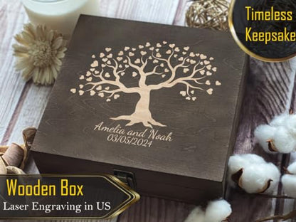 Tree of Life Personalized Name - Custom Laser Engraved Gift Box, Ideal for Memorials, Anniversaries, and Special Life Events
