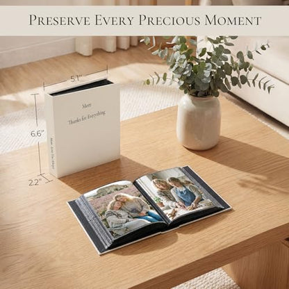 Vienrose 4x6 Gift Photo Album 100 Pockets DIY Custom Cover Beige | fabric cover, acid free pages, gifting themed crystal stickers, family friends weddings gift, small photo book - color: Gift Edition, size: 100 Pockets